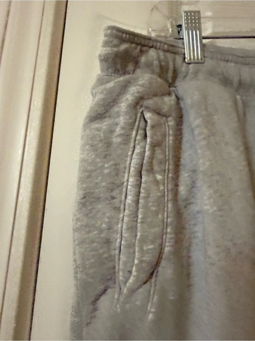 Nike Sportswear Open Hem Gray Sweatpants Fleece Wide Leg Drawstring Size XL